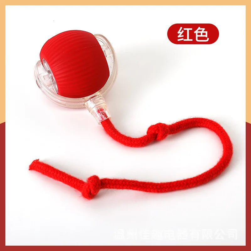Cat Interactive ball Toy, Automatic Rolling Ball with Tail, Rechargeable Smart Pet Interactive Toy, Intelligent toy for Cat