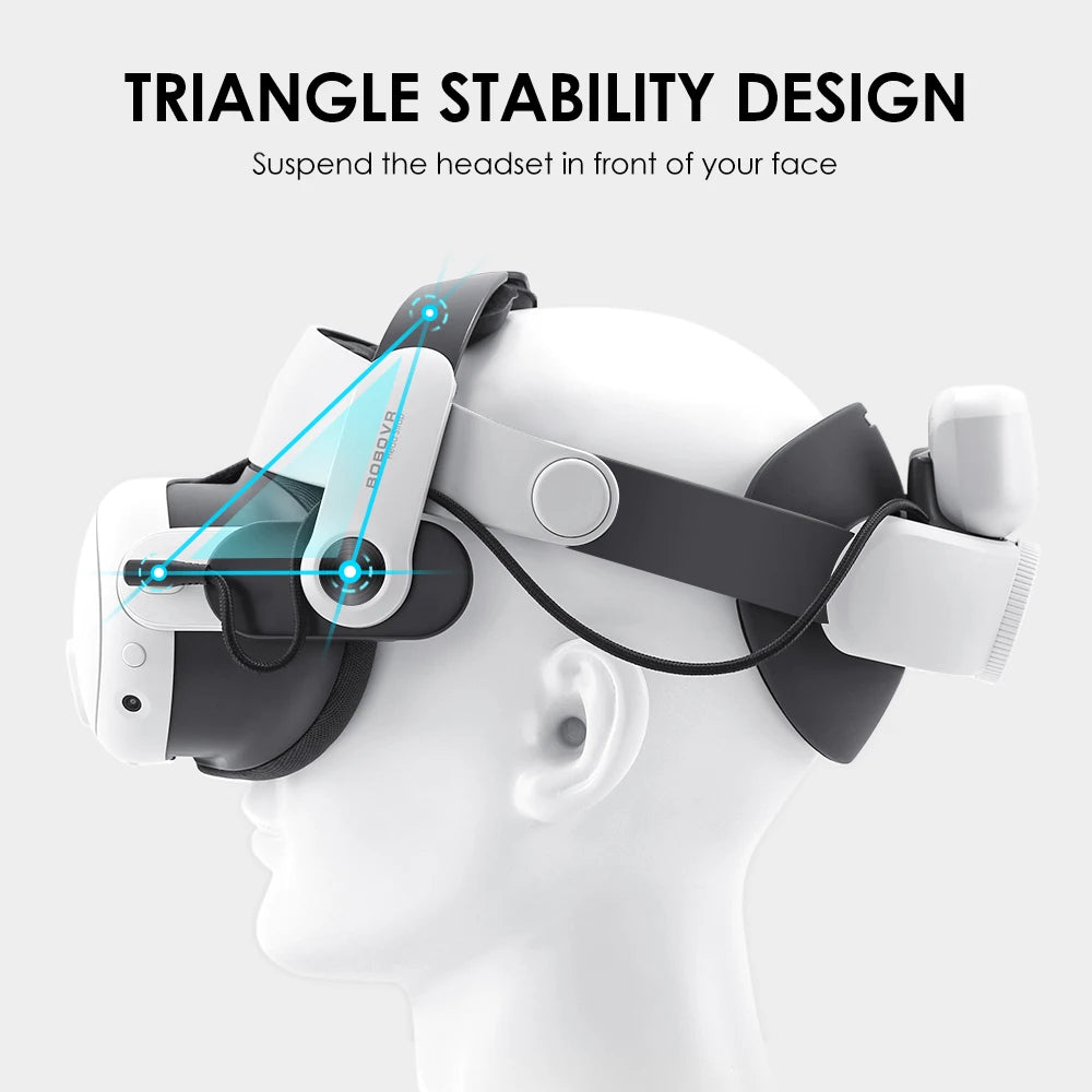 M3 Pro works with the Meta Quest 3/Quest 3s VR Headset Battery Headband Replacement of Elite Strap Enhanced Playtime