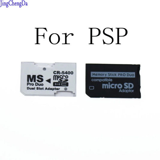 JCD 1Pcs Single and Dual Slot Card Reader New Micro SD SDHC TF to MS Memory Stick Pro Duo Reader for PSP Card Adapter