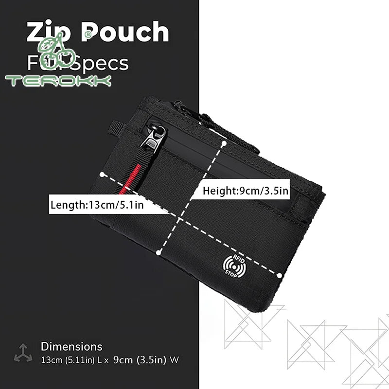 Rfid Credit Card Holder Men's Short Wallet Zipper Coin Bag X-pac Mini Travel Wallet Male Tactical Purse Coin Purse