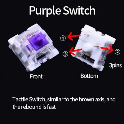 Computer & Peripherals 30pcs Tactile Purple