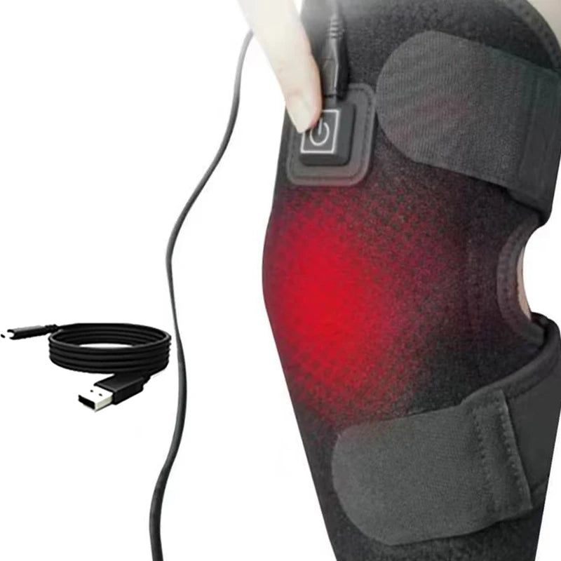 Electric Knee Protection USB Heating Knee Support Belt Warmth Tool with 3 Temperature Adjustable Single Button Operation
