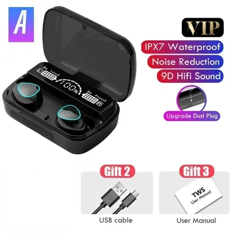 New Arrival M10 Earphone Wireless Headset High Quality Perfect Sound Earbuds Sports Game Music BT Headphone with Power Bank