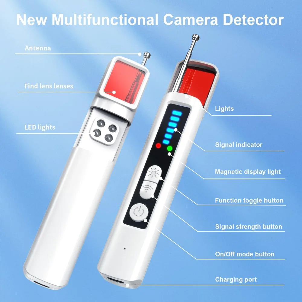 2025, New, Multifunctional, Hidden Camera Detector, Anti-Spy, Eavesdrop, GPS, Lens, Hotel, Car, Privacy, Adjustable Sensitivity