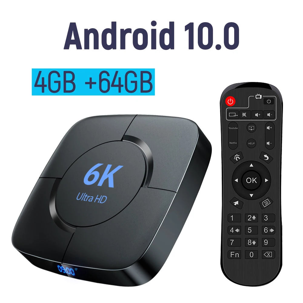 Smart 6K TV Box Android 10 Allwinner H616 Quad Core 2.4G/5GHz Wifi BT 32GB 64GB 6K 4K HD Video Media Player Set Top Box