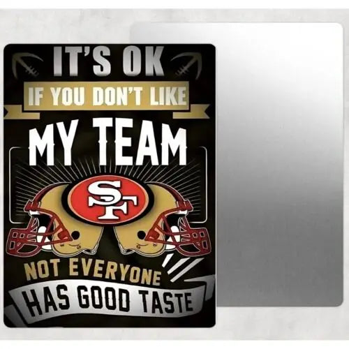 49ers Football Tin Sign Door