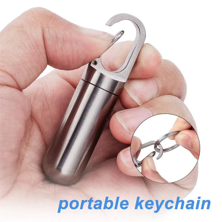 Portable Waterproof Stainless Steel Pill Box