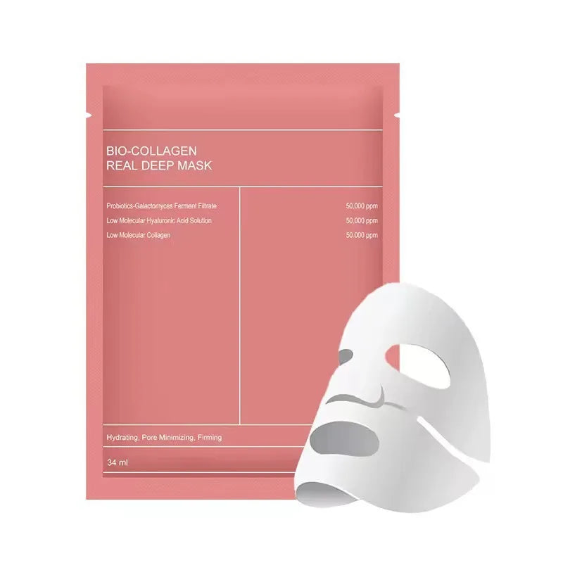 Bio Collagen Deep Hydrating Face Mask – Overnight Pore-Minimizing Treatment for Anti-Aging, Wrinkle Reduction & Skin Brightening (1/4/10 Pack Options)