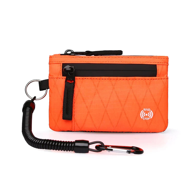 Rfid Credit Card Holder Men's Short Wallet Zipper Coin Bag X-pac Mini Travel Wallet Male Tactical Purse Coin Purse