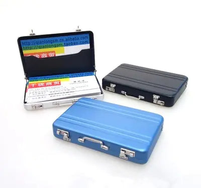 Aptus Praxis Mini Briefcase Business Card Holder with Combination Lock