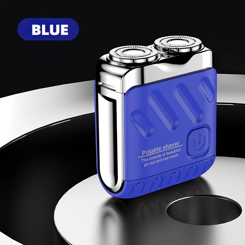 Electric Shaver Mini Portable Electric Waterproof Type-c Rechargeable Blue