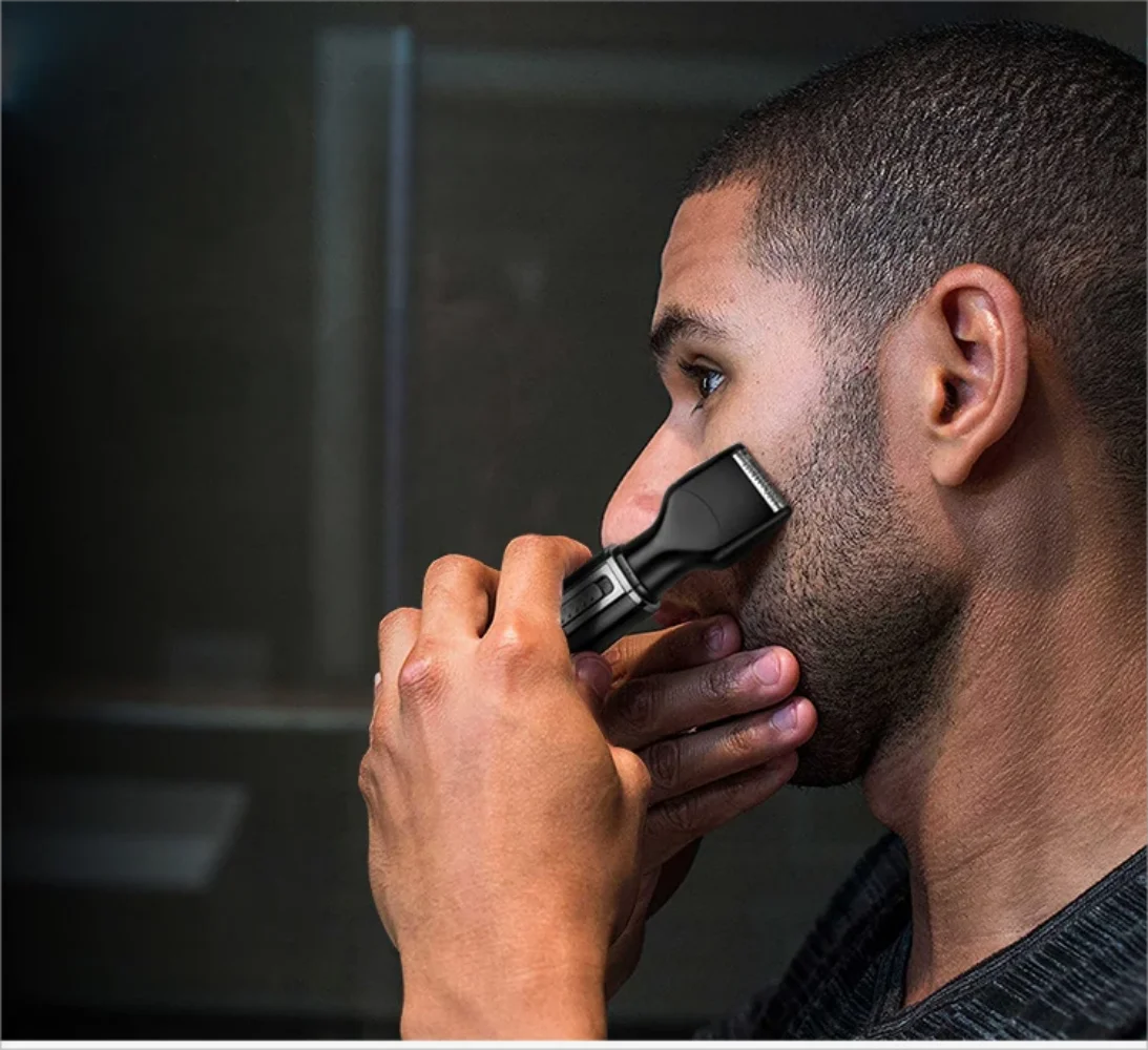 ‌Rechargeable 4in1 Multifunctional Trimmer for Men Painless Nose Ear Eyebrow Beard Hair Removal with LED Light Cordles