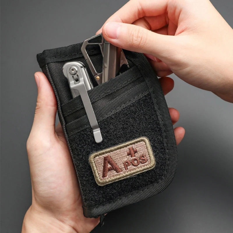1PC Practical Nylon Carry All Wallet with Integrated Tool Storage for Travel Accessibility Secure Tool and Card Organization