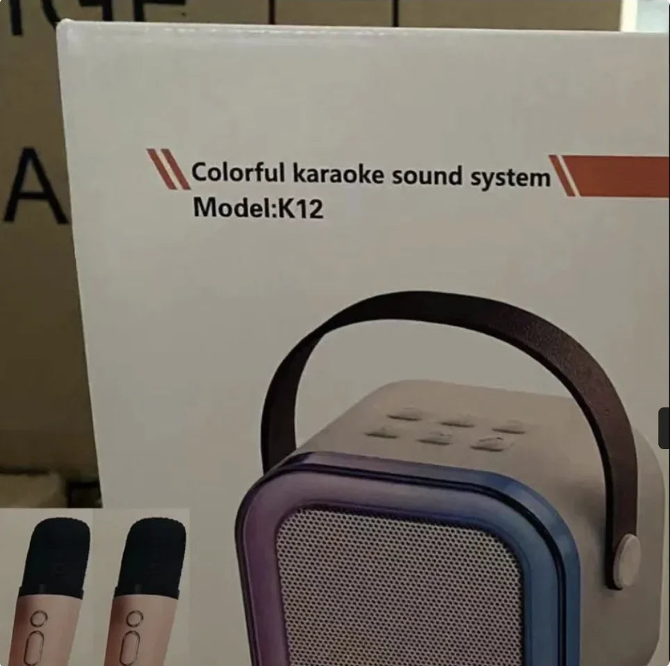 RGB Wireless Bluetooth Speaker with Light Effects Single Microphone Blue