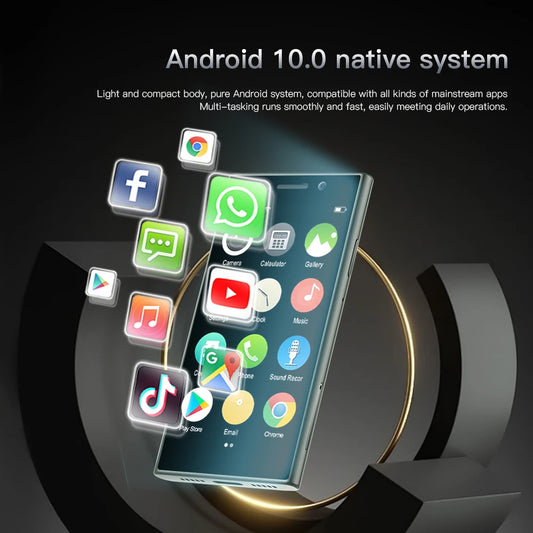 SERVO S24 Mini Smartphone — 3.0" Android 10.0 4G Cell Phone with Dual SIM, Face Unlock, Google Play & Long-Lasting Battery