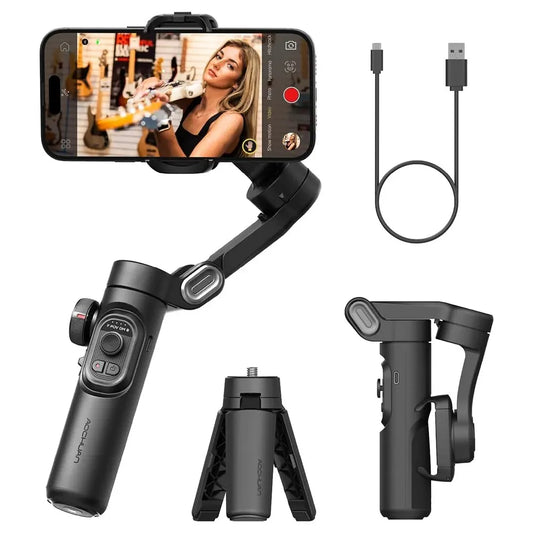 3-Axis Handheld Gimbal Stabilizer — Smartphone Gimbal black