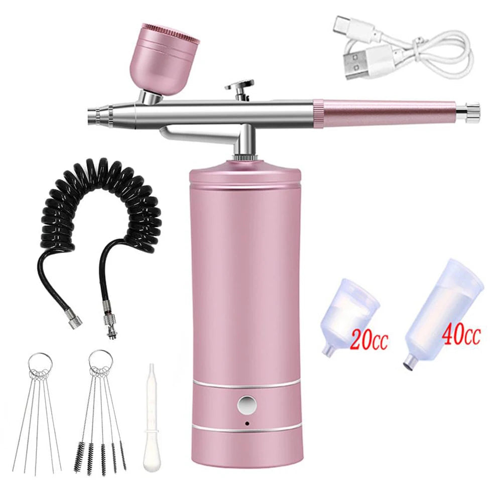 Airbrush Nails Art Painting Compressor Portable Air Brush Cake Paint Spray Gun Cordless Mini Airbrush For Nail Decoration Makeup