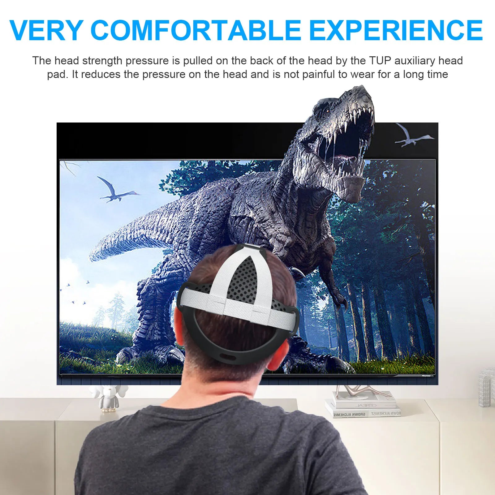 For Meta Quest 3 Elite Head Strap Soft TPU Head Strap Back Pad Attachment Reduce Head Pressure for Meta Quest3 VR Accessories