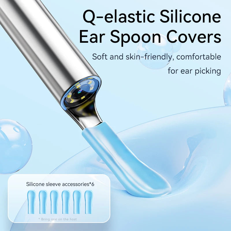 Ear Cleaner High Precision Ear Wax Removal Tool with Camera with LED Light Wireless Cleaner Smart Ear Cleaning Kit Health Care