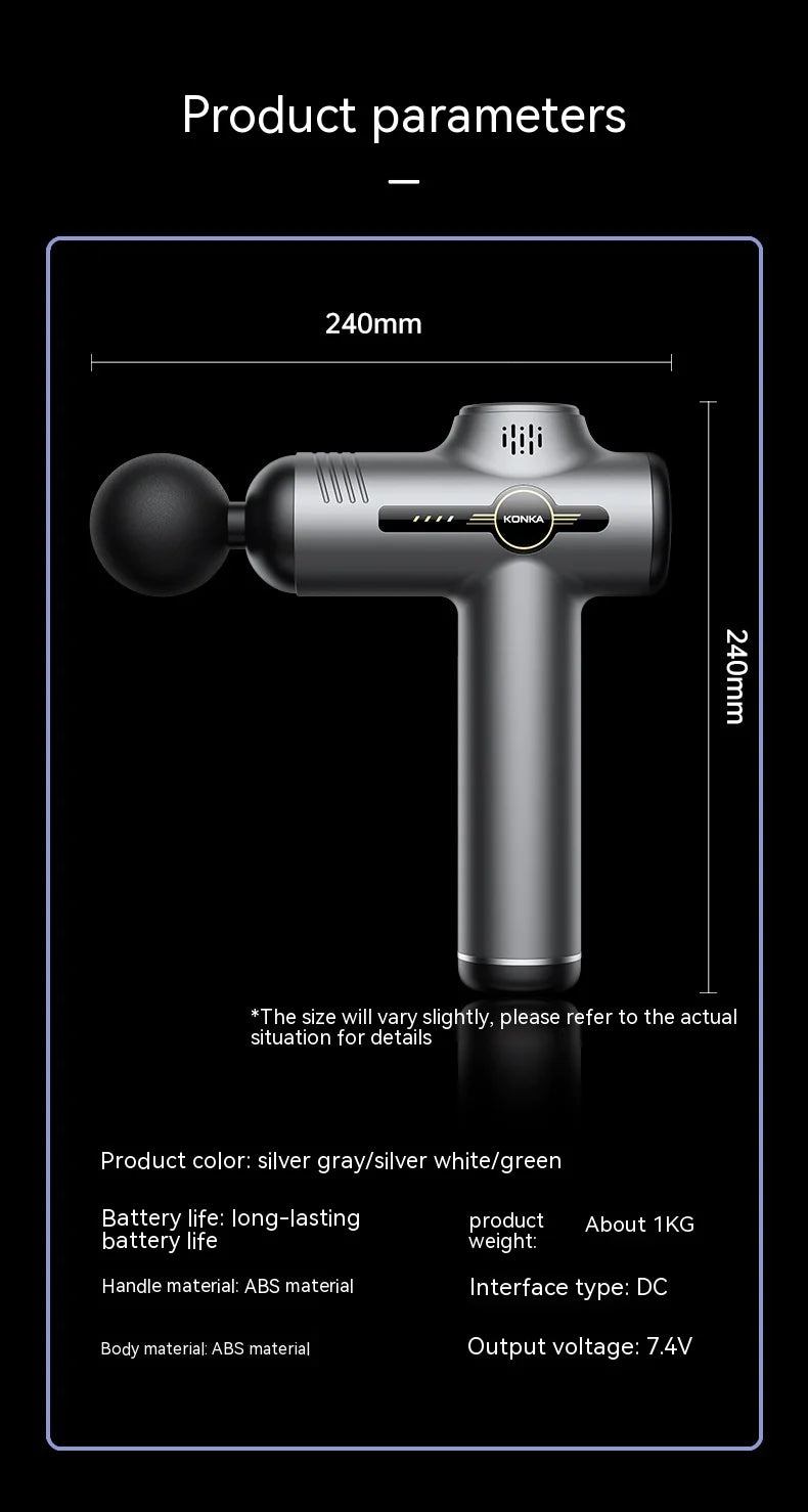 Aptus Praxis 99-Speed Deep Tissue Massage Gun with 8 Heads & LED Display
