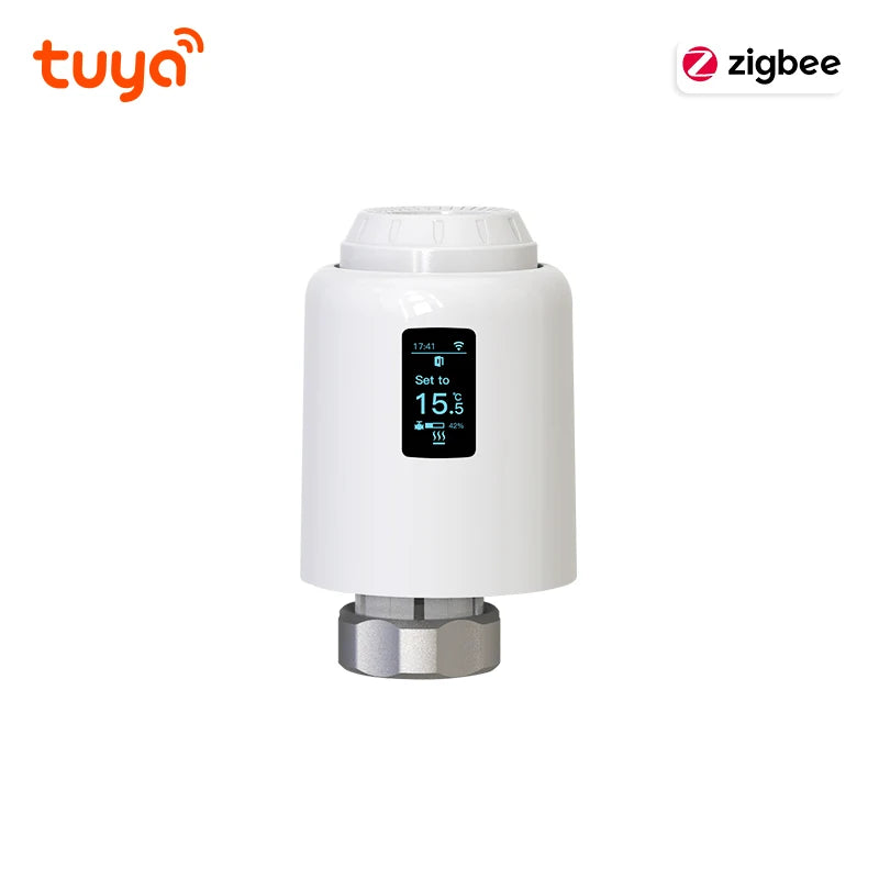 Tuya Smart Thermostatic Radiator Valve Wifi TRV Radiator Head Valve Thermostat Wifi Temperature Controller Alexa Google Home TRV602-Zigbee