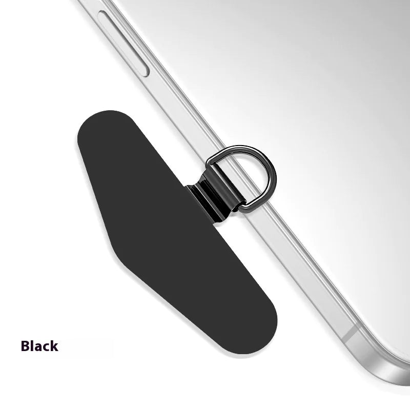 Rotating Mobile Phone Gasket 02mm Ultra-thin Stainless Steel Mobile Phone Lanyard Clip D Buckle Gold Neutral
