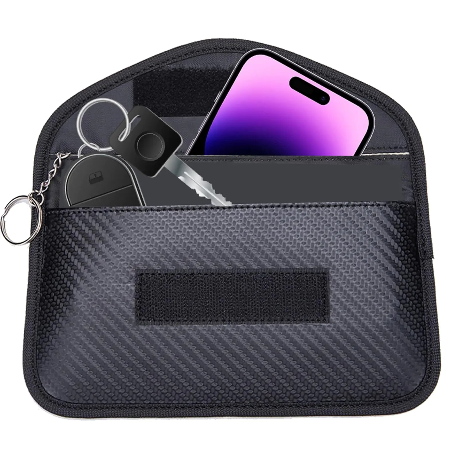 RFID Signal Blocking Bag Faraday Bag GPS Car Key Cell Phone Signal FOB Blocker Wallet Shielding Pouch Privacy Protective Case Car Security Protection Anti-Theft Pouch Anti-Tracking Anti-Spying