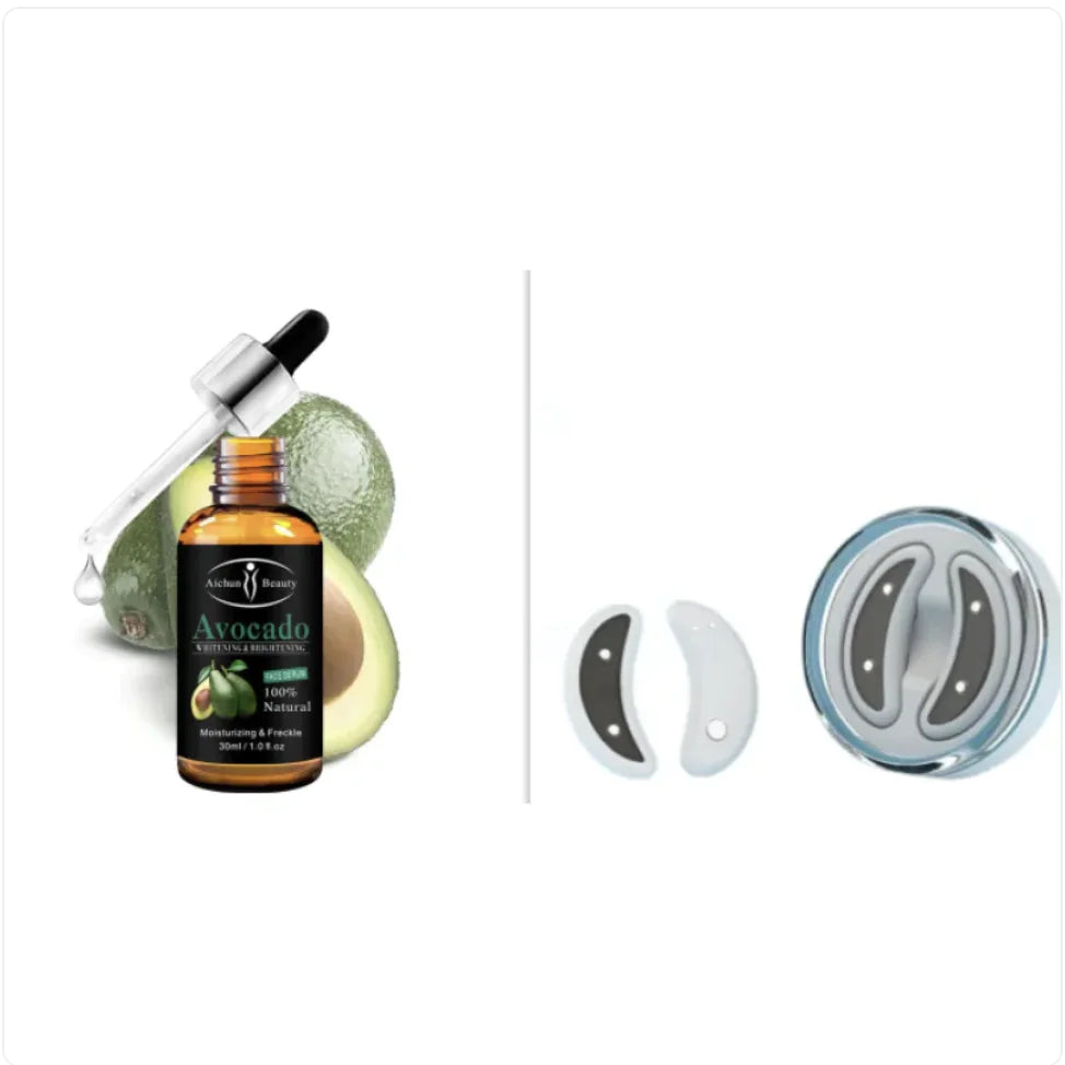Heated Eye Massager with Hot Compress for Home Eye Care and Relaxation Set