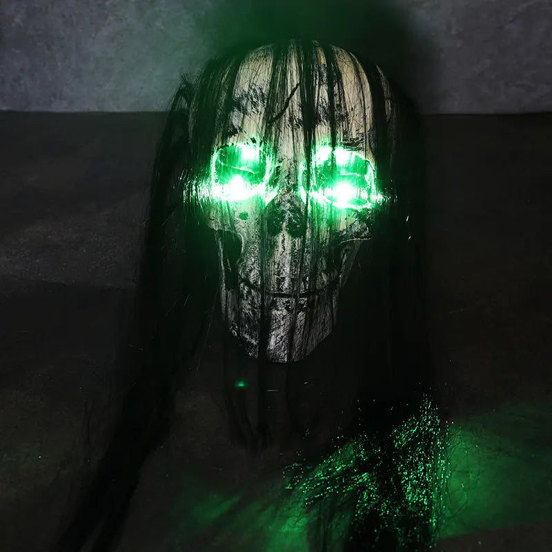 Decor Green eyes lead hair single head