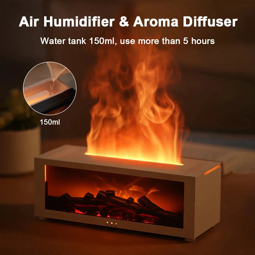 Aptus Praxis Flame Effect Aroma Diffuser: Serene Ambiance & Mist