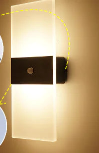 Mobile & Tablet Charging (human body induction) black rectangular white light
