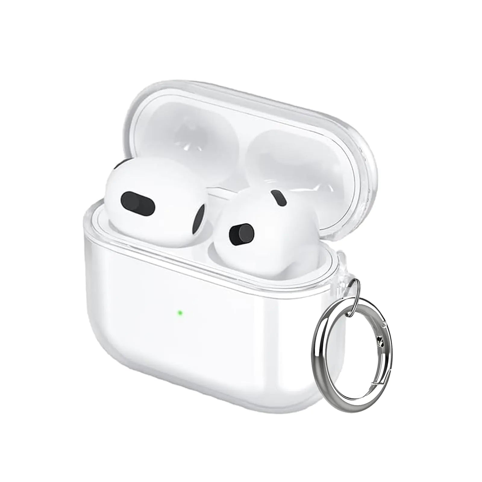 Aircawin Clear Case for Airpods 4 Case Clear 2024Full Protective Case for Airpods 4th Generation Case CoverSoft Transparent Shockproof TPU Case for Airpods 4 Gen Case with Keychain-Crystal