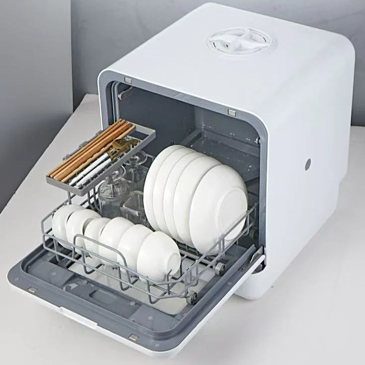 Smart Dishwasher with Automatic Washing, Disinfection, Drying & Built-in Water Tank