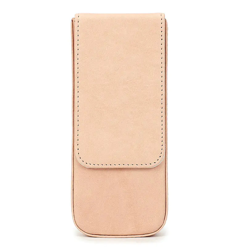 Aptus Praxis Handmade Leather 3-Pen Display Case with Magnetic Drawer