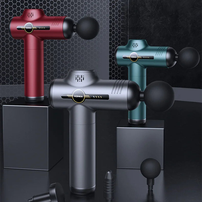 Aptus Praxis 99-Speed Deep Tissue Massage Gun with 8 Heads & LED Display