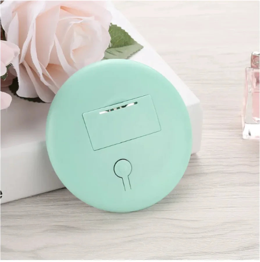 Rechargeable LED Makeup Mirror | HD Portable Beauty Mirror Green Battery