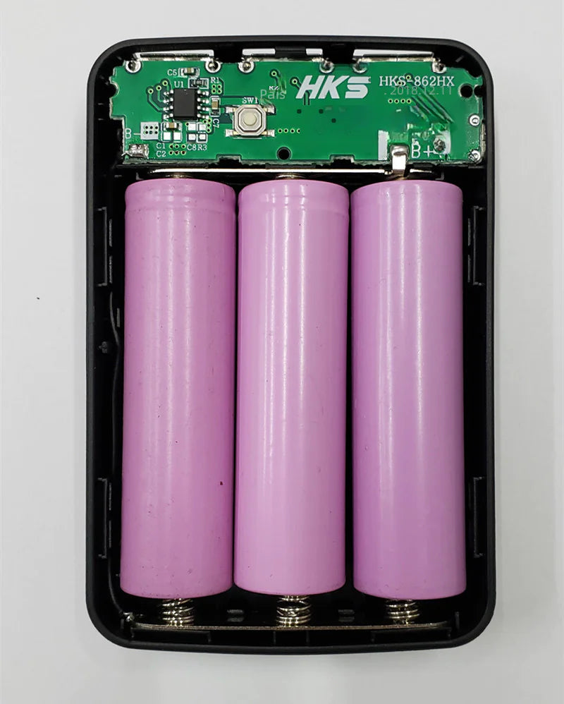 Aptus Praxis No-Solder DIY 3x 18650 Power Bank Case with 3 USB Ports