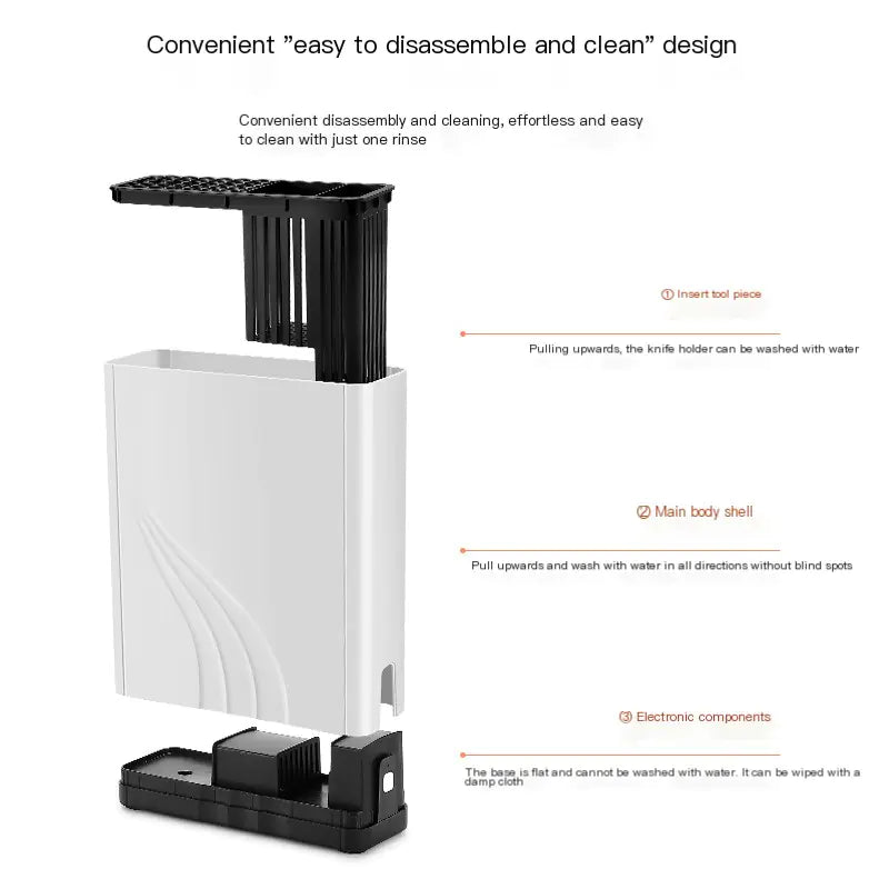 UV Knife Sanitizer and Storage Rack for Home Use