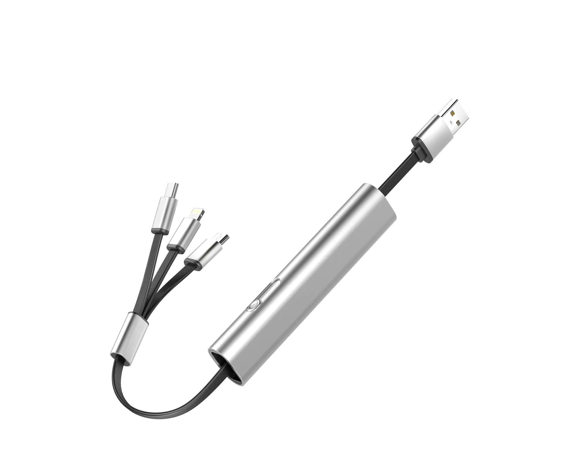 Aptus Praxis Retractable 3-in-1 Charging Cable (USB to Type-C, Lightning & Micro)