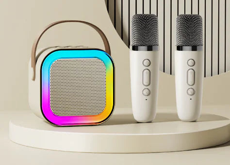 RGB Wireless Bluetooth Speaker with Light Effects New Dual Microphone White