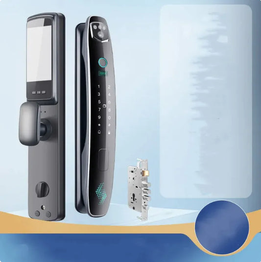 3D Face Recognition Smart Electronic Lock Black Zinc alloy lock