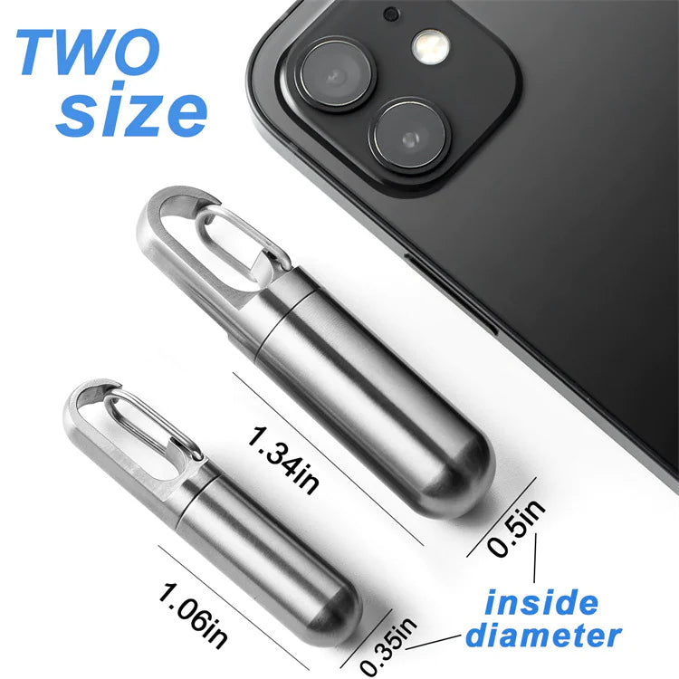 Portable Waterproof Stainless Steel Pill Box