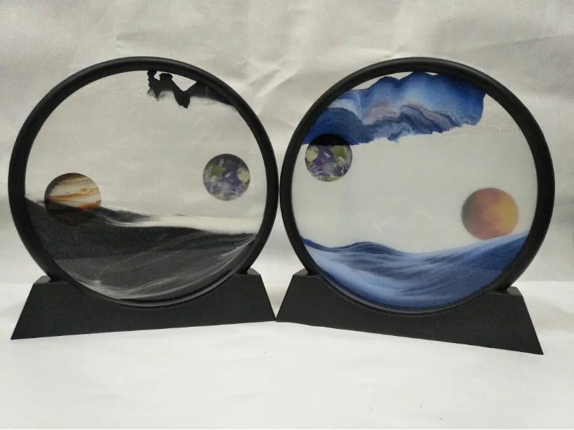 Liquid Sand Art Planet Home Decor Sand Painting