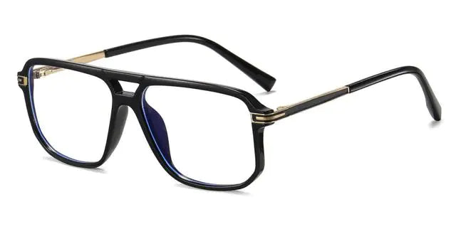 Men's Vintage Blue Light Blocking Square Eyeglasses