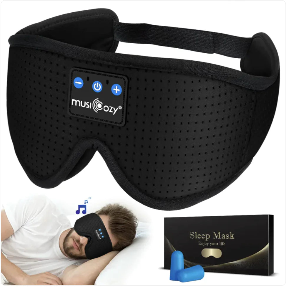 3D Bluetooth Music Sleep Mask Black