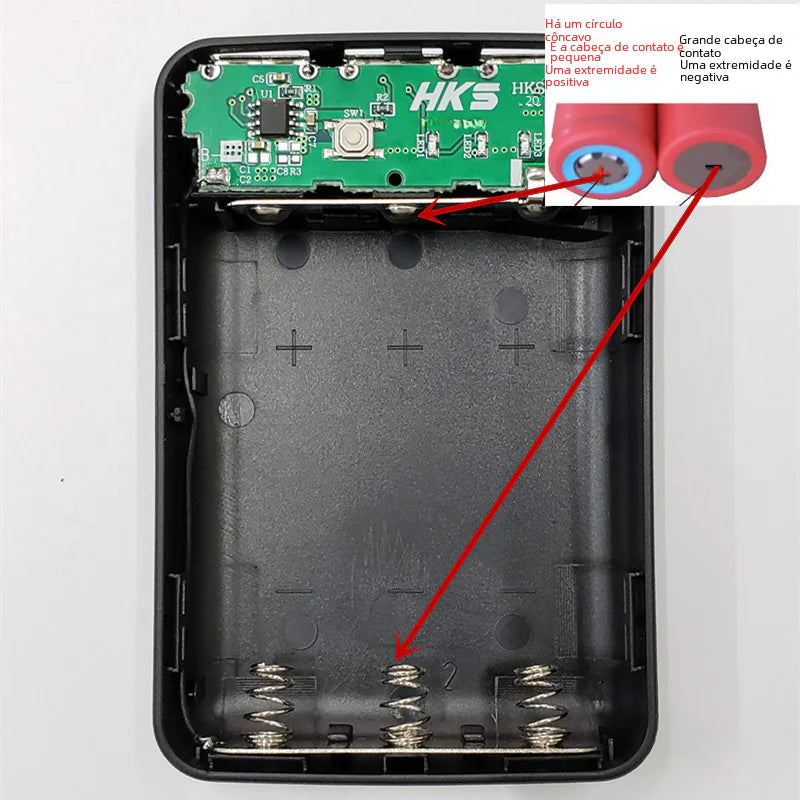 Aptus Praxis No-Solder DIY 3x 18650 Power Bank Case with 3 USB Ports