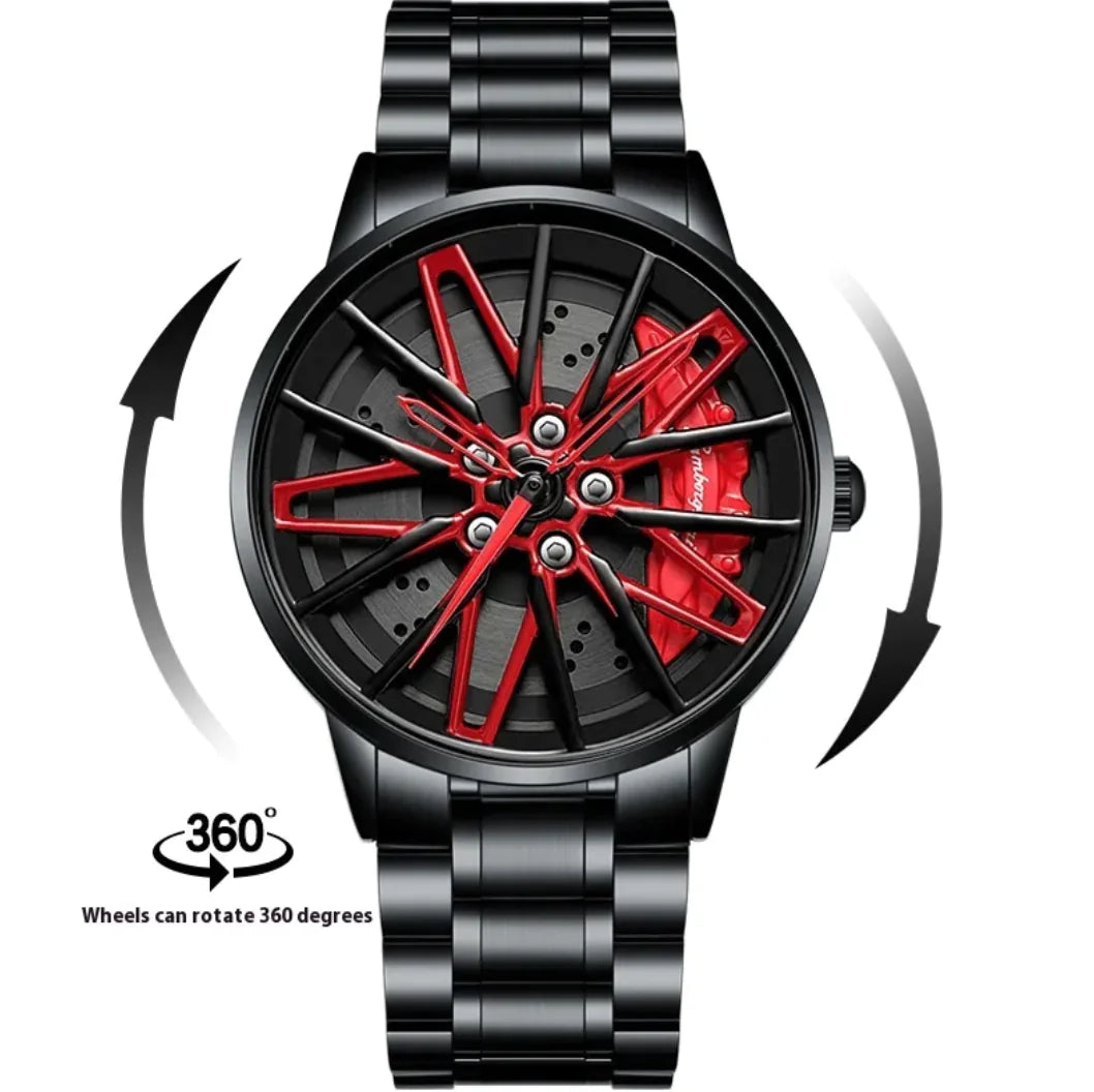 Wearables & Accessories All Black Rotating Red