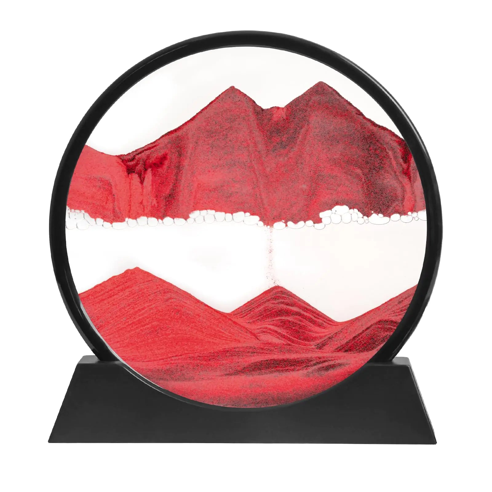 MXYATCJ | Moving Sand Art | Sand Art Liquid Motion | Sand Art Pictures | 3D Deep Sea Sandscape | Glass Sand Art Display | Sand Relaxing Gift for Adult | Home Office Decor | Desktop Toys | (12 Red)