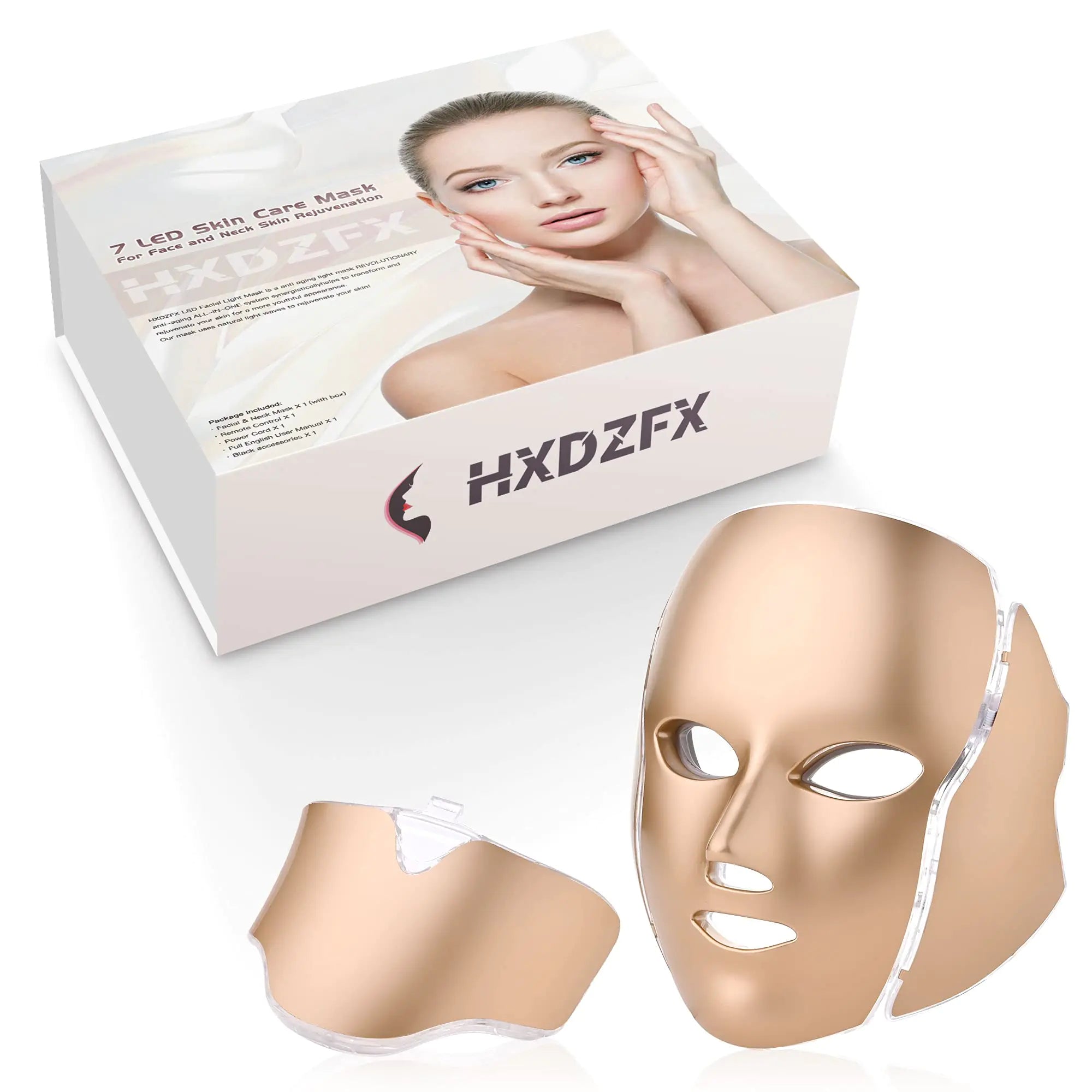 HXDZFX HK207 7-Color LED Facial Light Therapy Mask