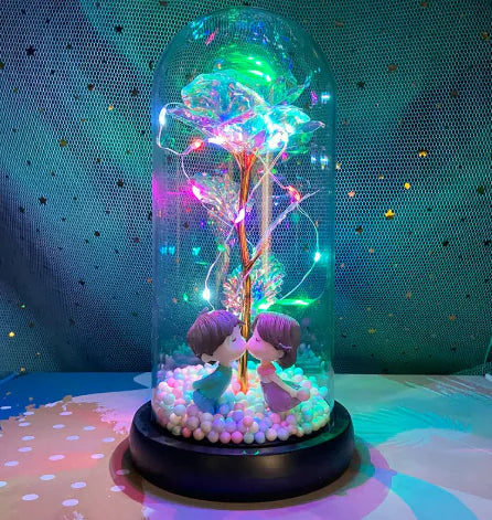 Luxe Glow Rose LED Decor